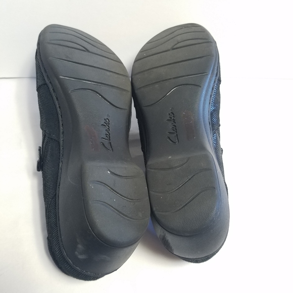 Clarks Womens Channing Kim Black Clog Shimmer Loafer. Sz 9 - Picture 8 of 10